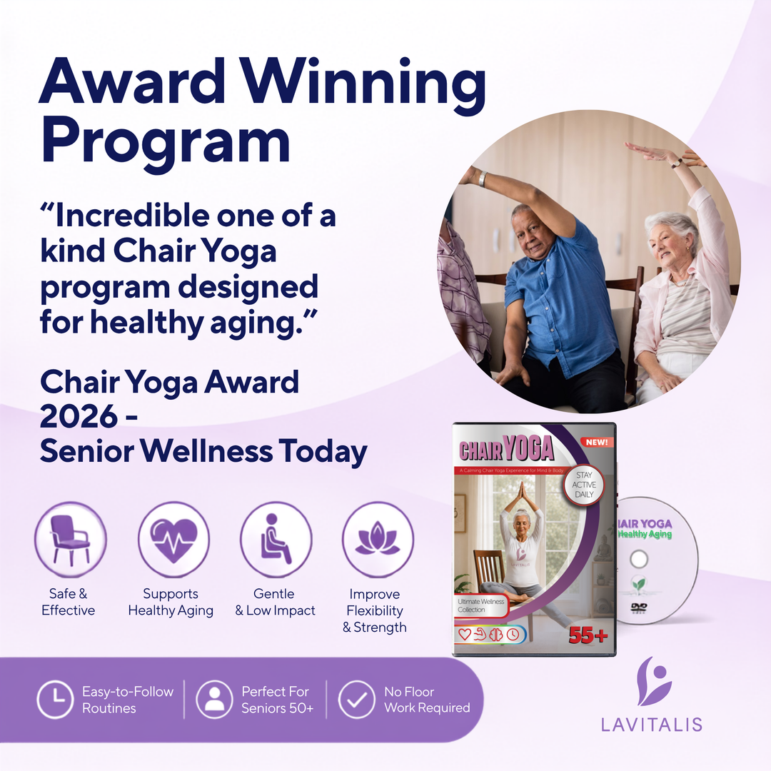 Chair Yoga for Seniors 55+ DVD – Gentle Seated Yoga Exercises