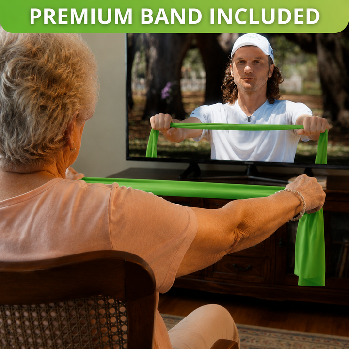 Chair Workout DVD for Seniors 55+ with Resistance Band Included